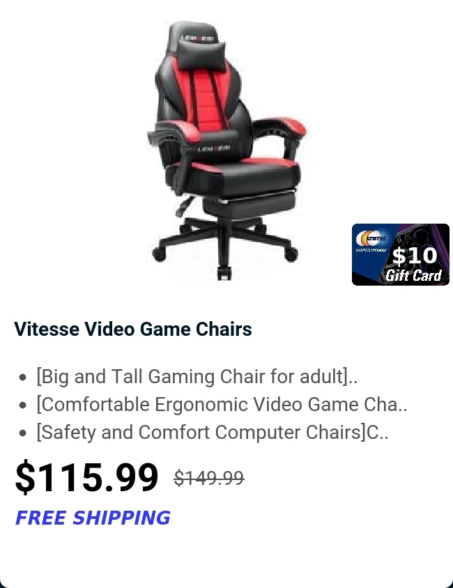 Vitesse Video Game Chairs