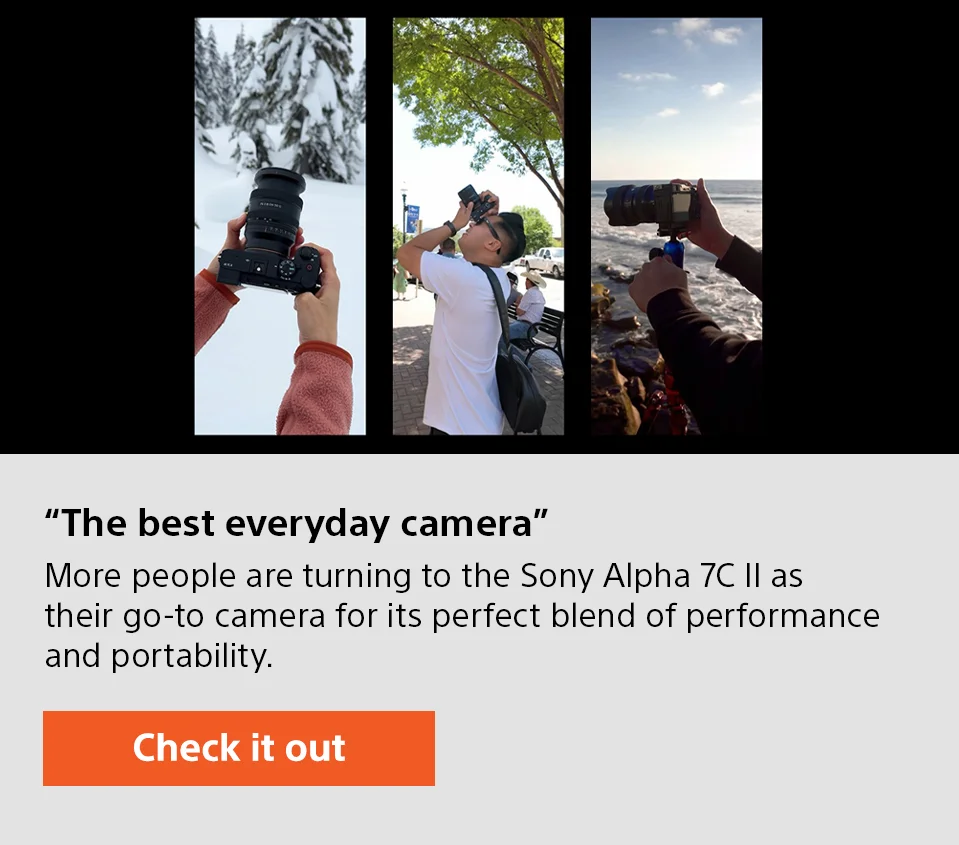 The best everyday camera | More people are turning to the Sony Alpha 7C II as their go-to camera for its perfect blend of performance and portability. | Check it out