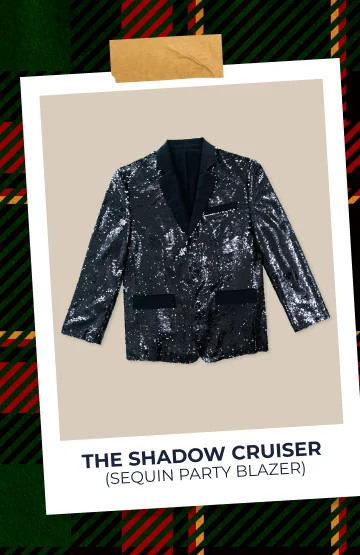 Sequin Party Blazer: The Shadow Cruiser