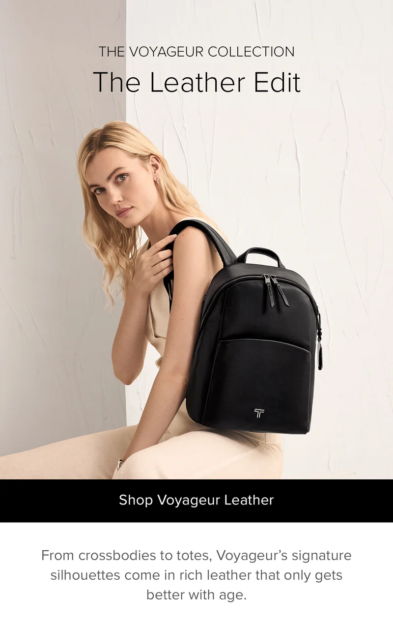 From crossbodies to totes, Voyageur’s signature silhouettes now come in rich leather that only gets better with age.