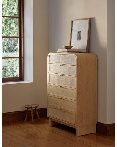 Suzette Tall Dresser-Natural Oak