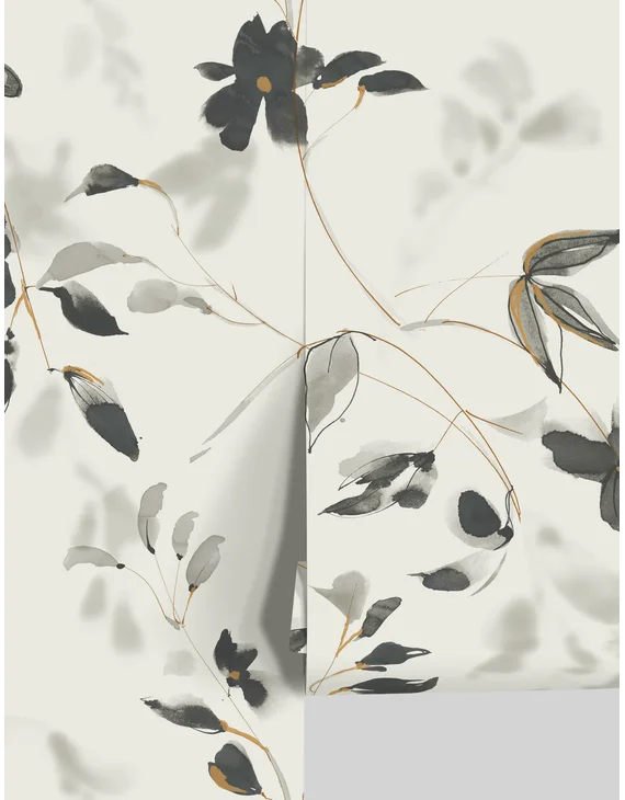 Linden Flower Peel + Stick Wallpaper - Gray