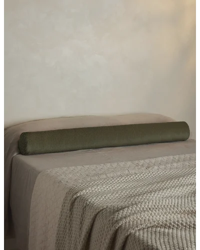 Striped Velvet Long Bolster Pillow by Sarah Sherman Samuel