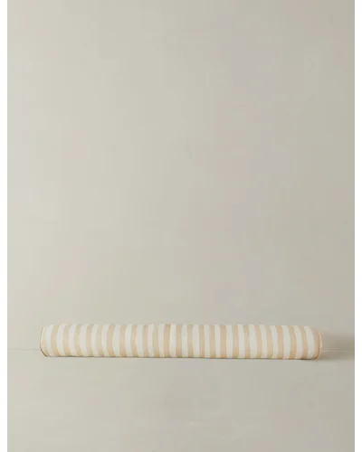 Painterly Stripe Linen Long Bolster Pillow by Sarah Sherman Samuel - Natural and Ivory