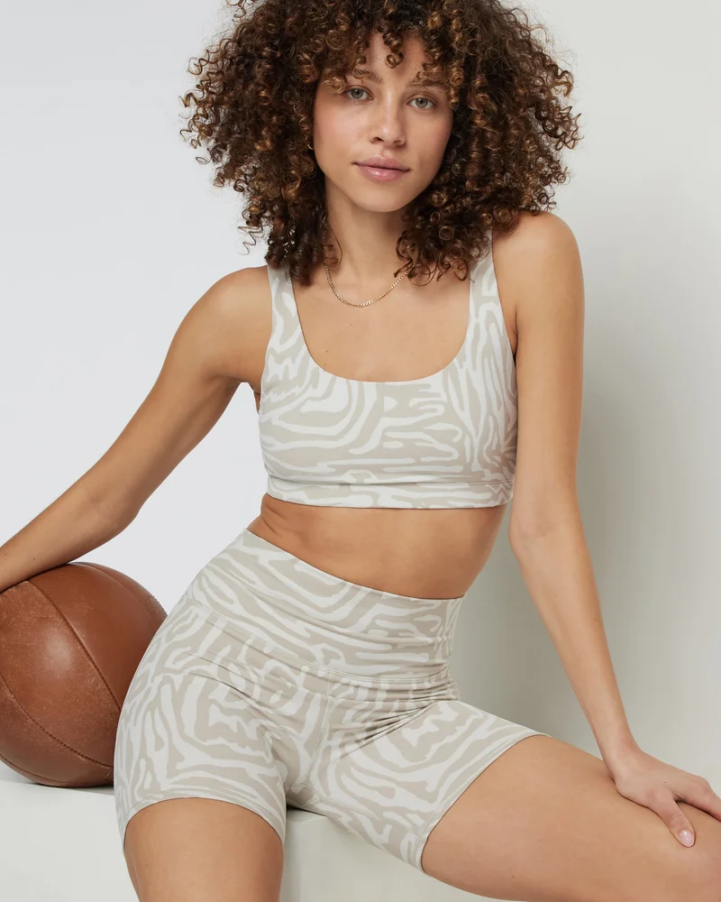 Image of Maze Jacquard Bra | Ecru Maze