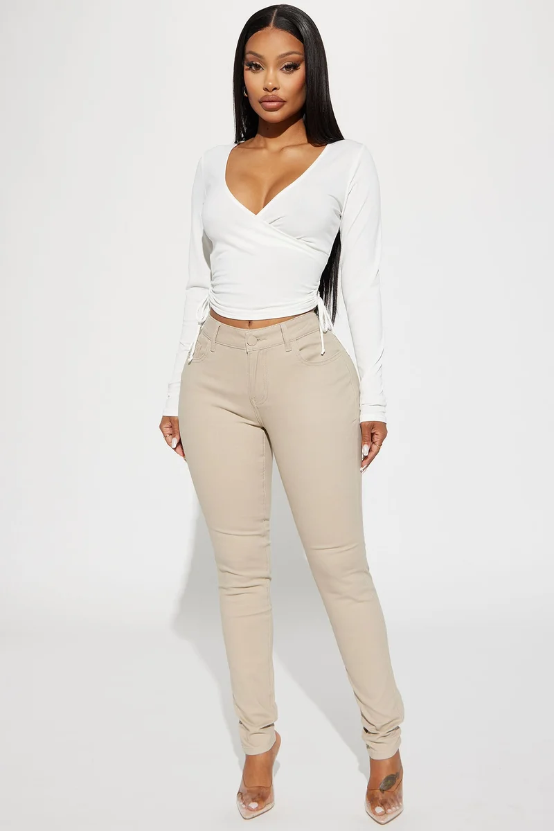 Image of Skinny Uniform Pants - Khaki