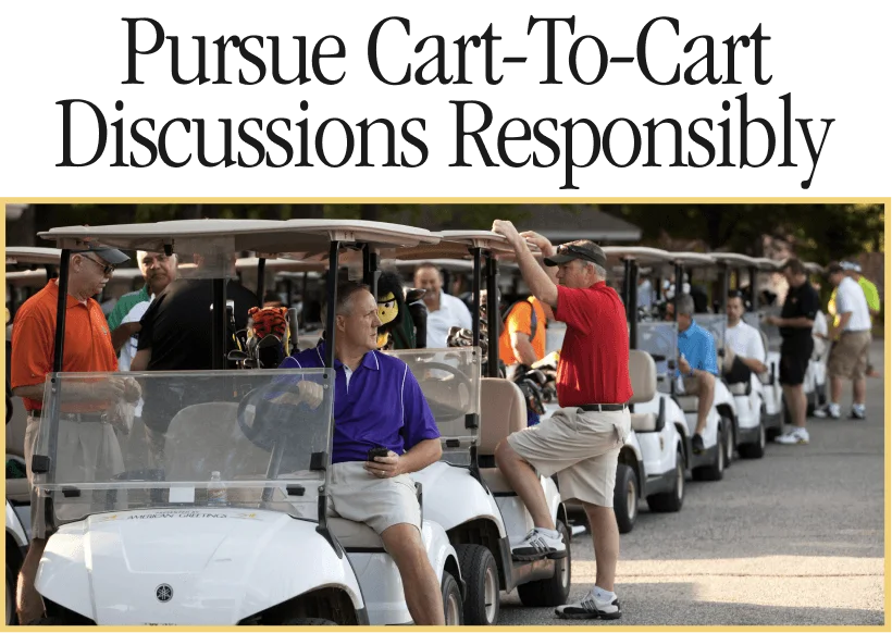 pursue cart to cart discussions responsibly