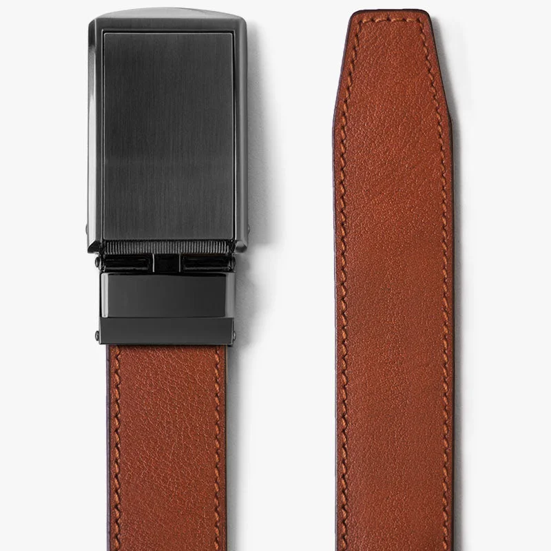 Image of Walnut Full Grain Leather Belt