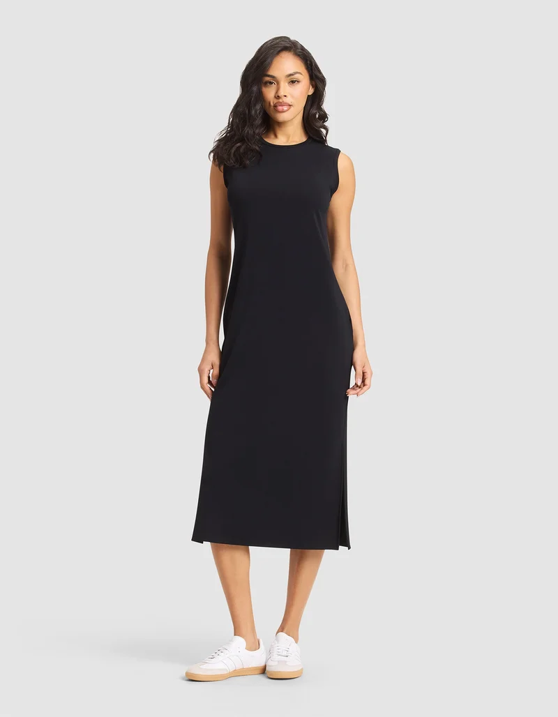 Image of Women's Brushed Bamboo Sleeveless Midi Dress