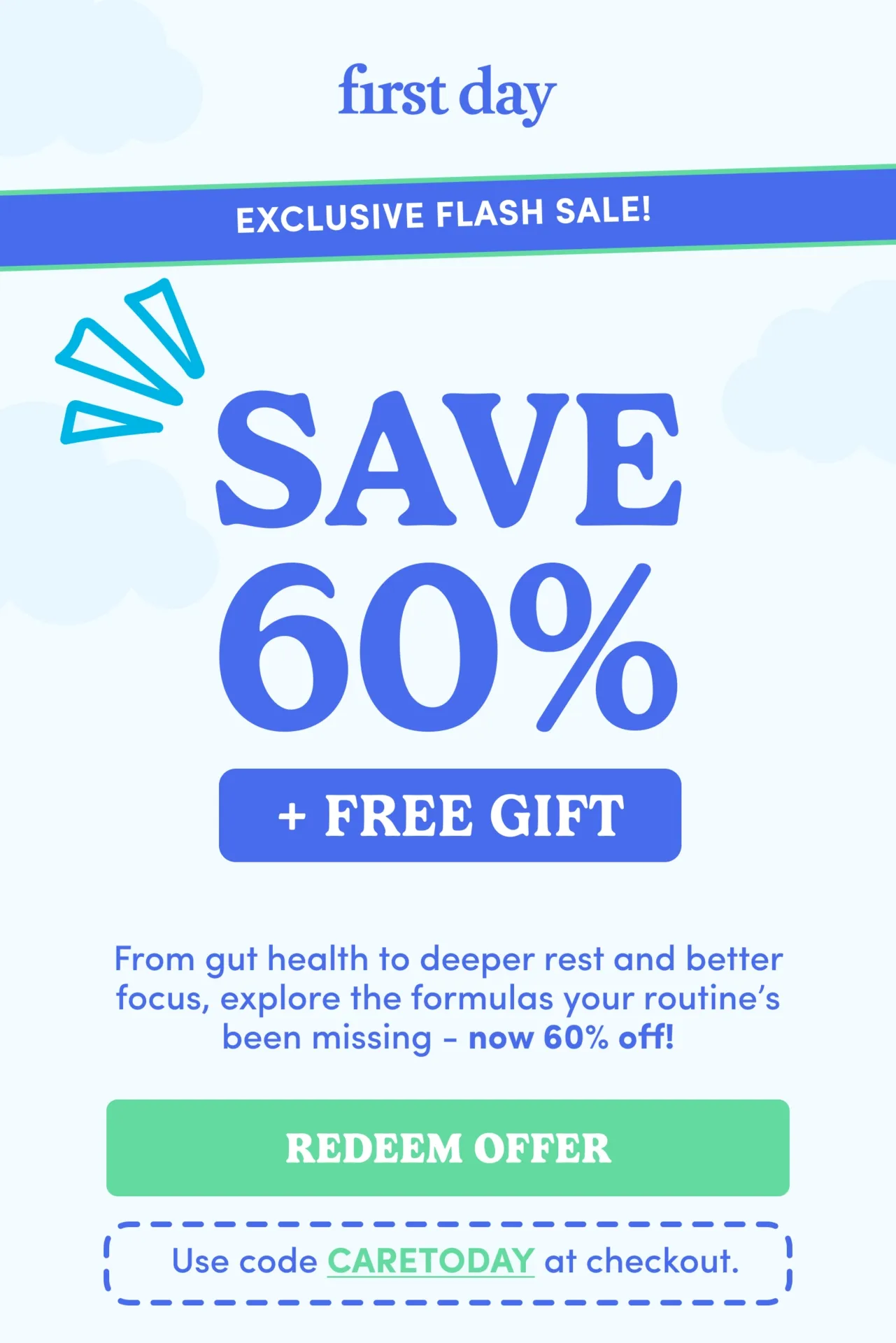 Save 60% + Free Gift!