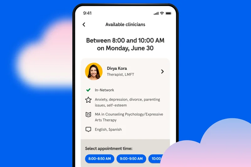 Schedule a session screen