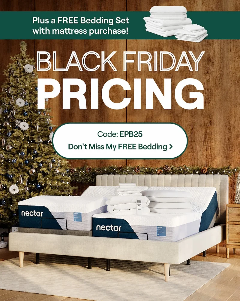 Black Friday Pricing PLUS a Bonus Bedding Set with mattress purchase! Use Code: discount code >