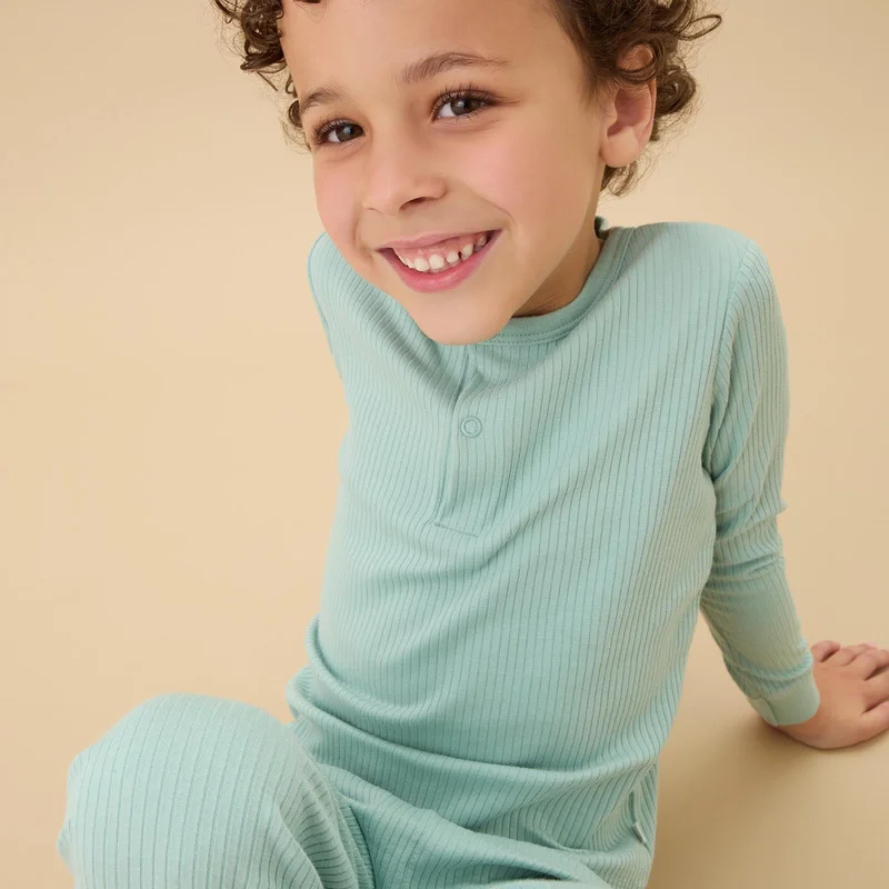 Image of Ribbed Pajama Set