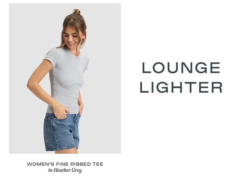 Shop Women's Fine Ribbed Tee Shop Women's Fine Ribbed Tee