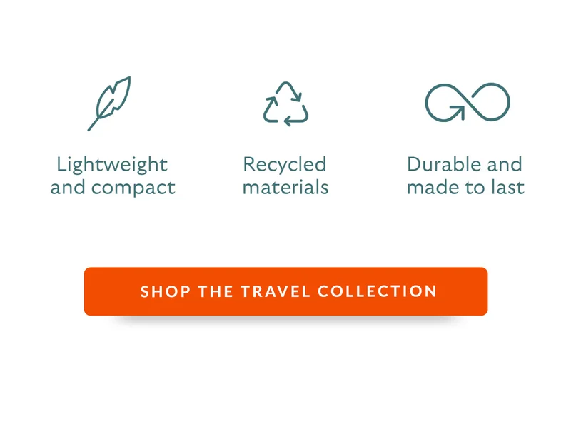 Lightweight and compact Recycled materials Durable and made to last