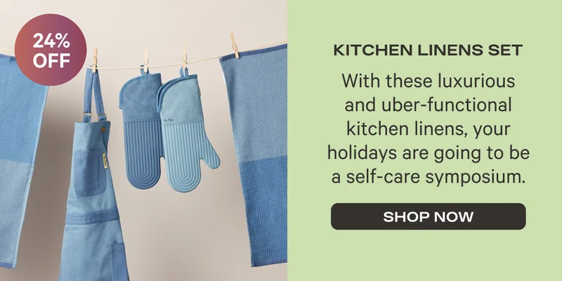 Kitchen Linens Set (24% Off) - With these luxurious and uber-functional kitchen linens, your holidays are going to be a self-care symposium. - Shop Now