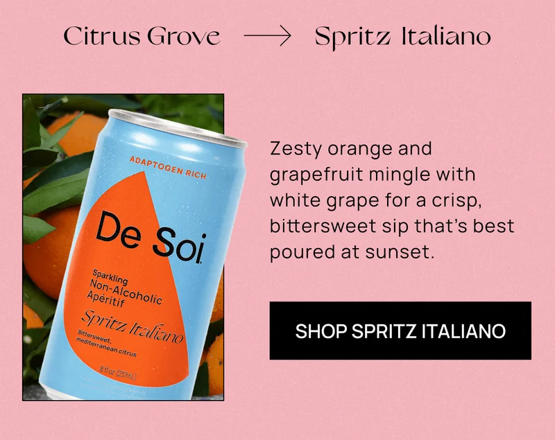 Citrus Grove | Spritz Italiano | Zesty orange and grapefruit mingle with white grape for a crisp, bittersweet sip that’s best poured at sunset.  | Shop Spritz Italiano