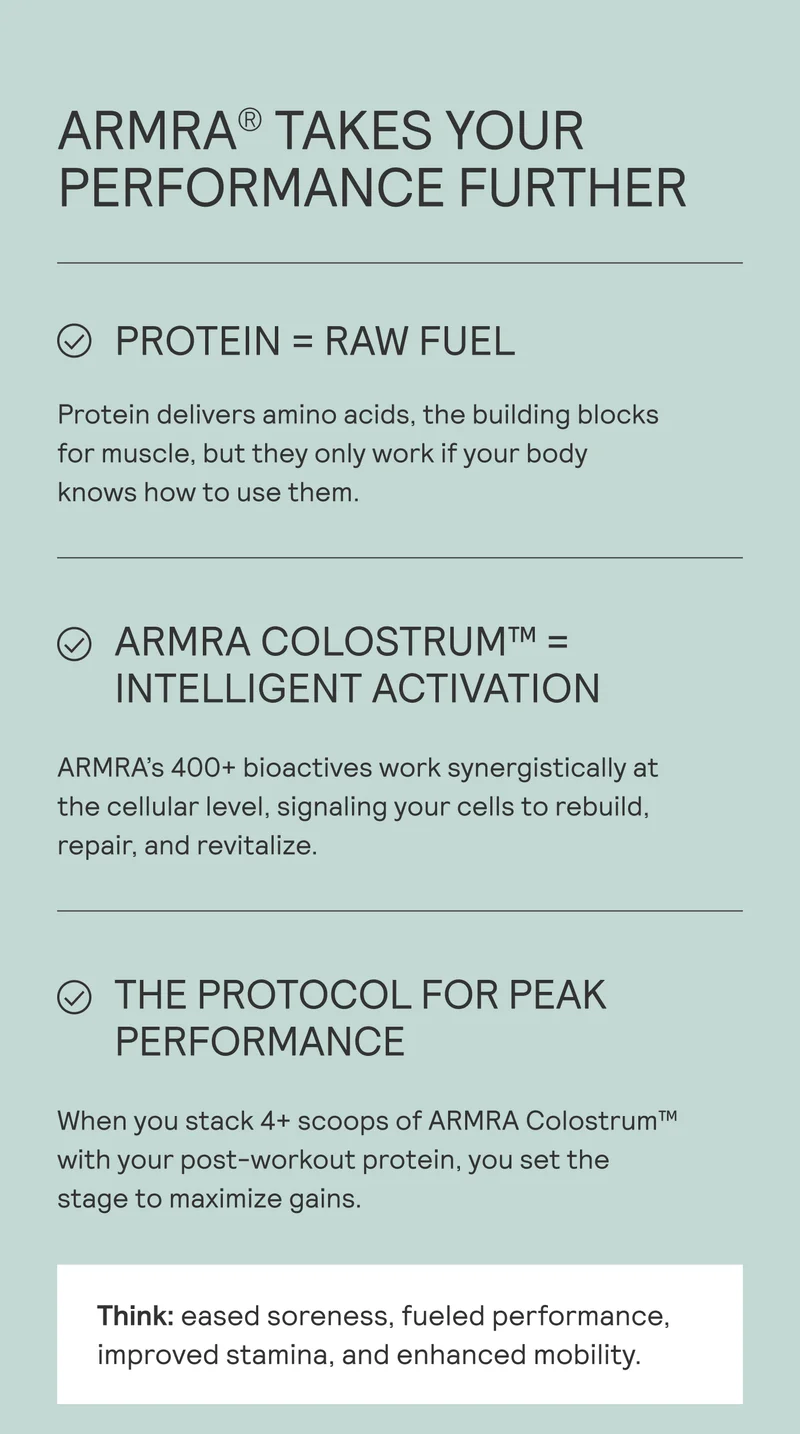 ARMRA® TAKES YOUR PERFORMANCE FURTHER
