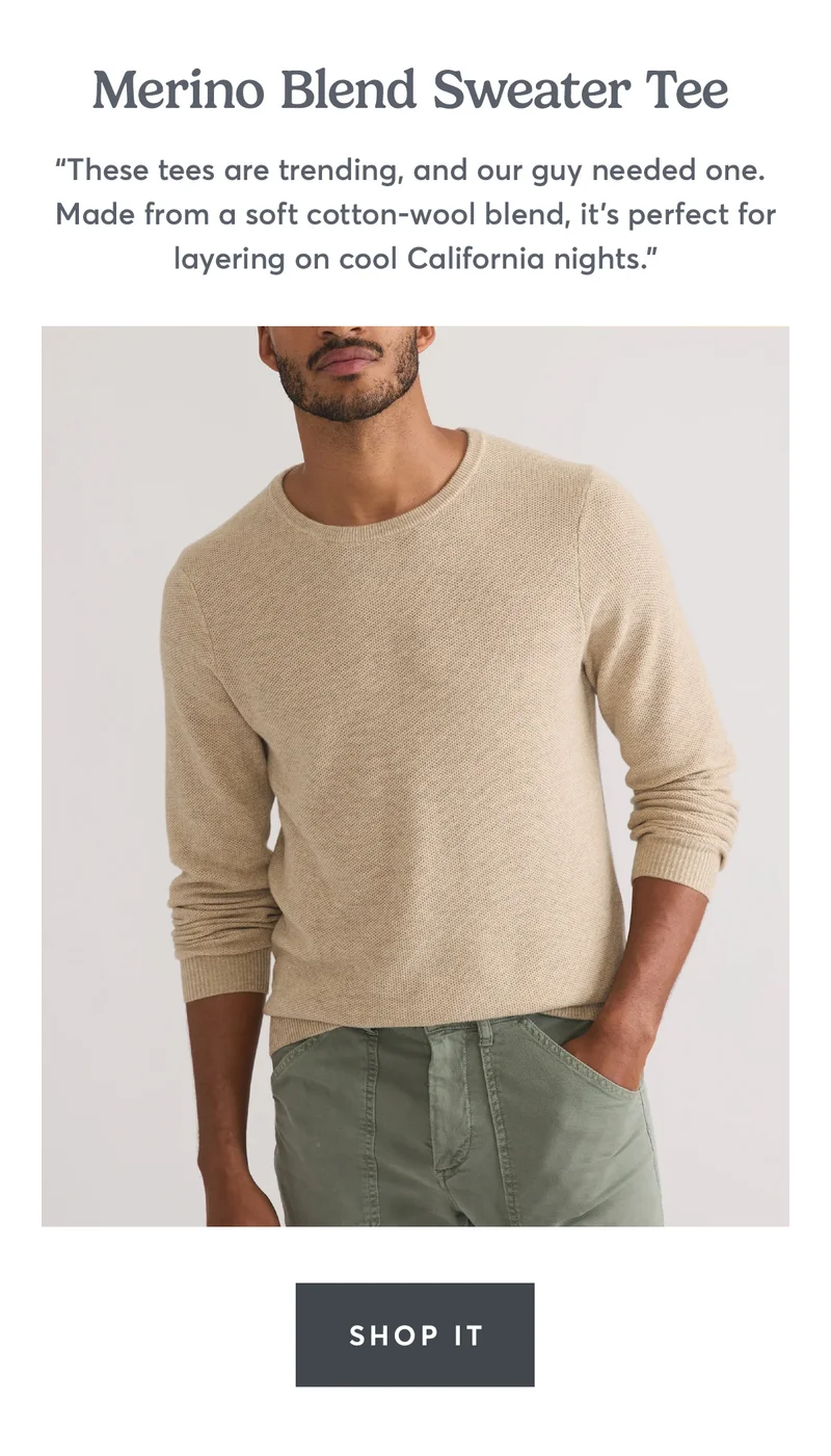Merino Blend Sweater Tee