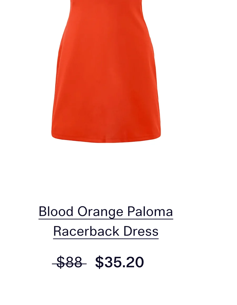 Blood Orange Paloma Racerback Dress