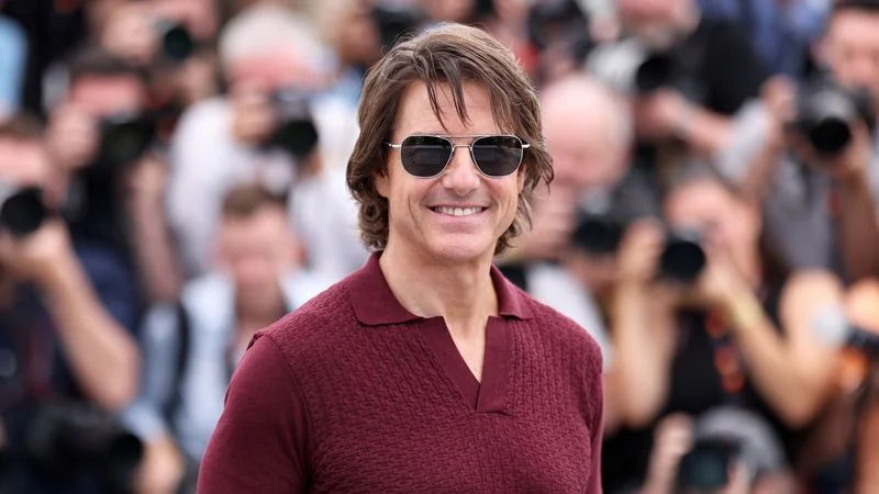 Tom Cruise wearing American Optical sunglasses in Cannes this week.