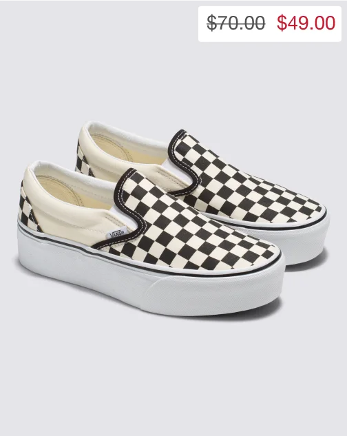 Classic Slip-On Checkerboard Stackform Shoe