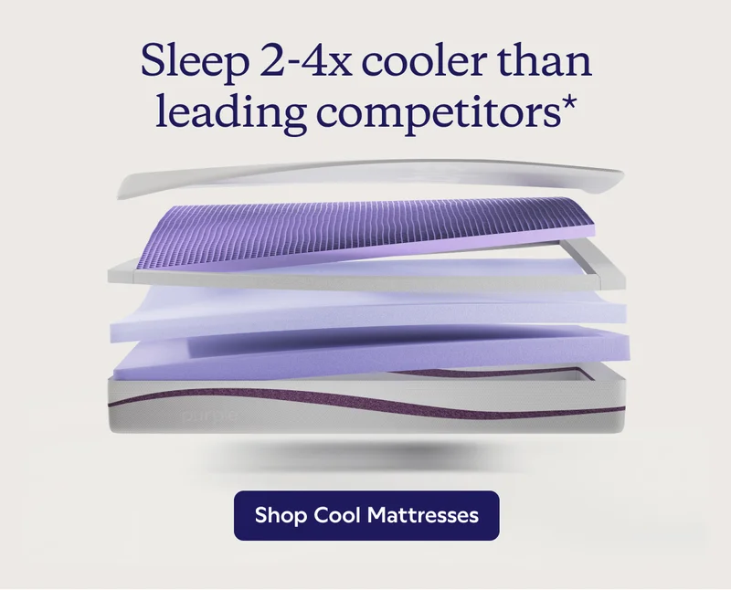 Sleep 2-4x cooler than leading competitors*