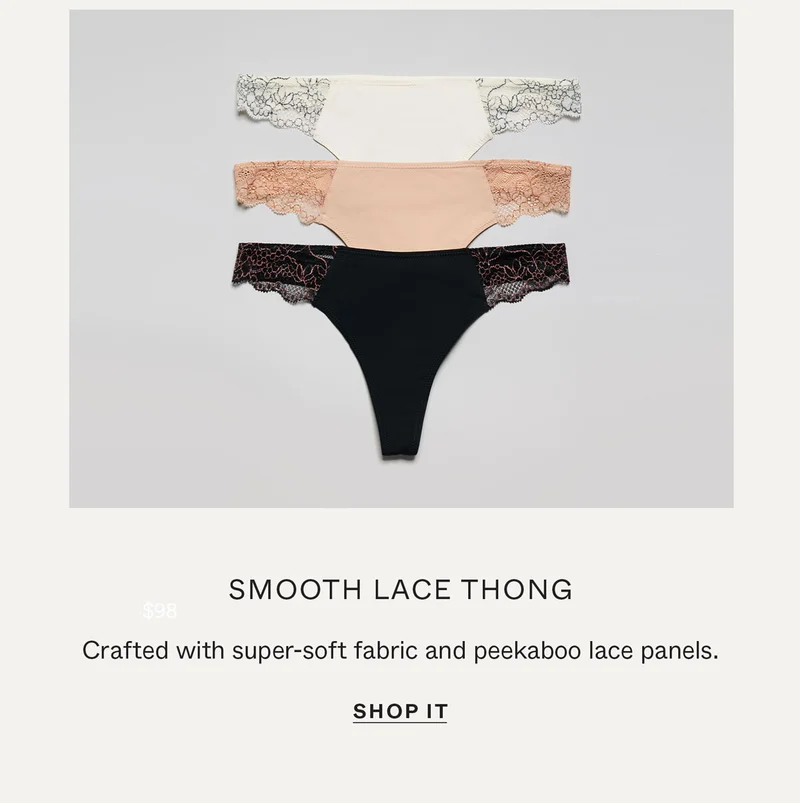 Smooth Lace Thong