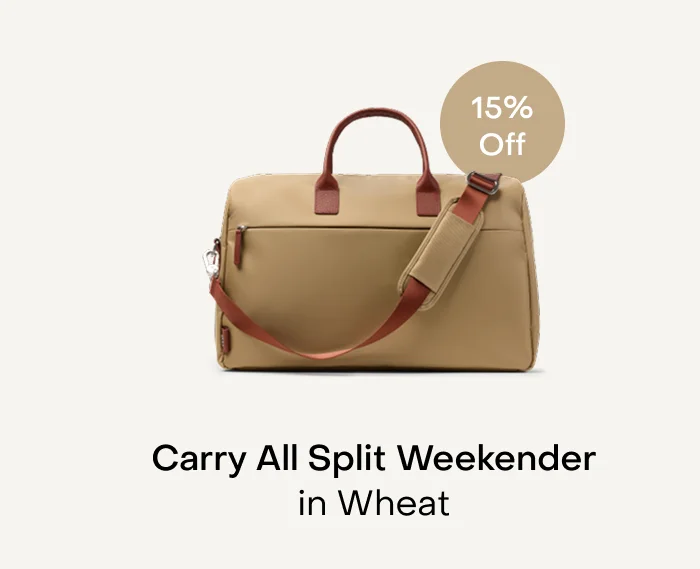 Carry All Split Weekender in Wheat