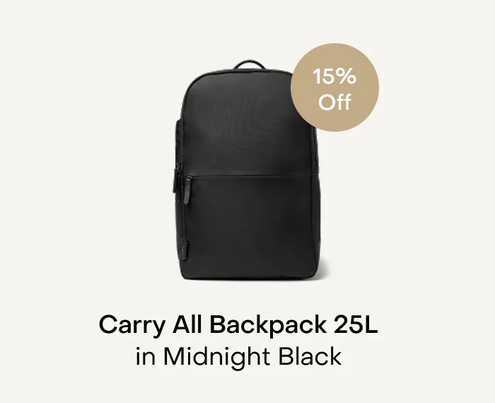 Carry All Backpack 25L in Midnight Black