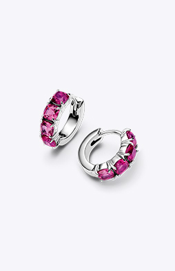 Pink Hoop Earrings