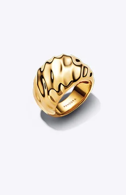 Rippled Wide Band Ring