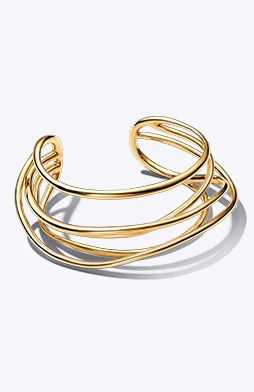 Organically Shaped Wired Open Bangle