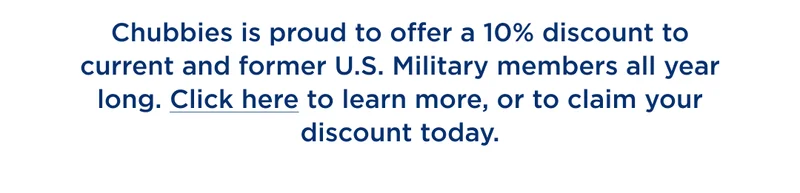 We're offering a 10% discount to current and former U.S. Military members