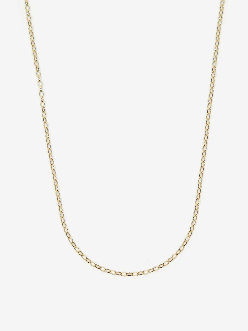 Image of Goodhood Worldwide Minibel Curb Necklace Yellow 9ct Gold - 50cm