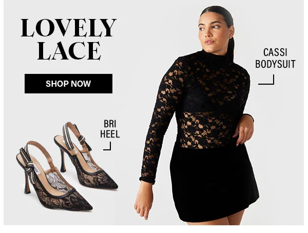 Lovely lace - Cassi bodysuit and bri heel