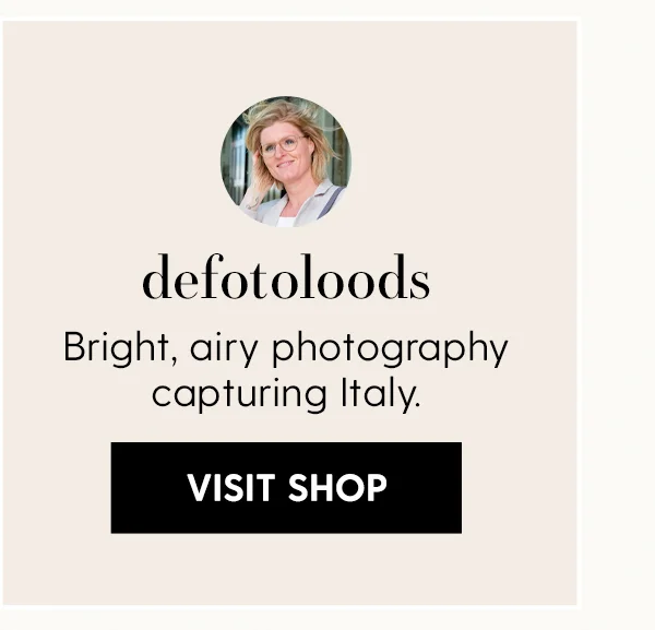 defotoloods | Bright, airy photography capturing Italy. | VISIT SHOP
