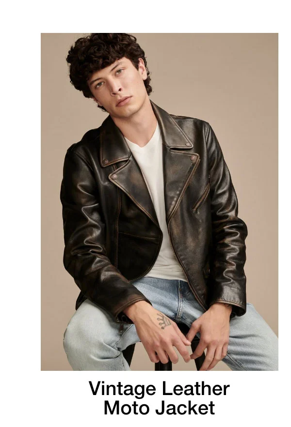 Vintage Leather Moto Jacket