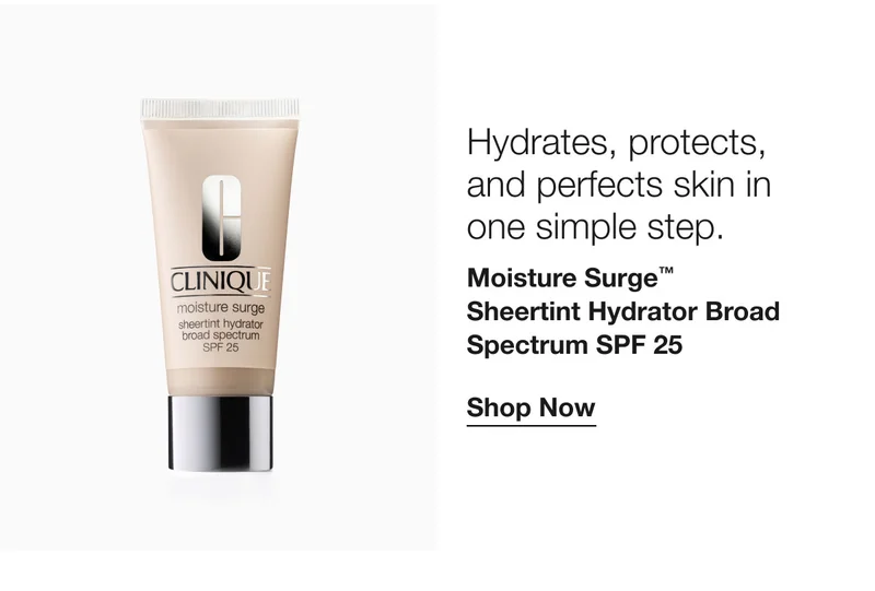 Hydrates, protects, and perfects skin in one simple step. | Moisture Surge™ Sheertint Hydrator Broad Spectrum SPF 25 | Shop Now