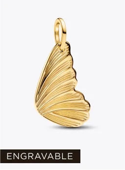 Engravable Butterfly Wing Tag Pendant