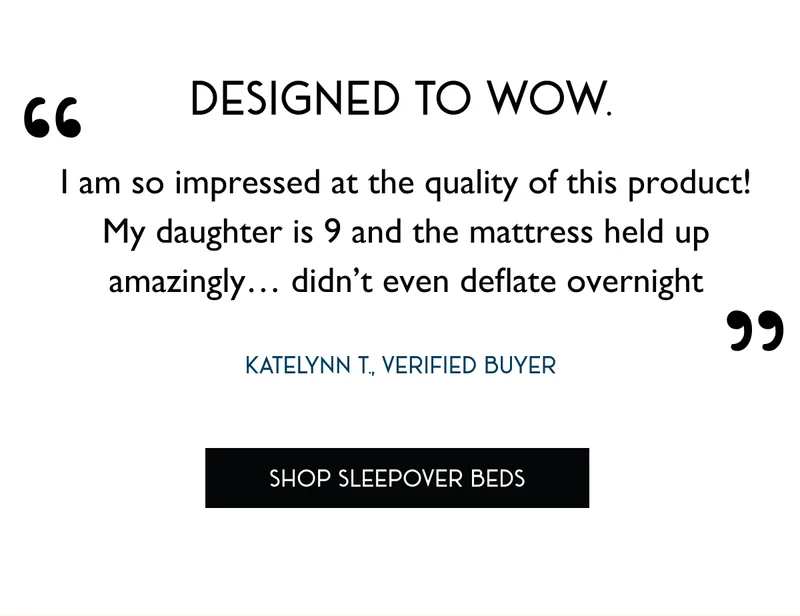 Designed to WOW - shop sleeover beds