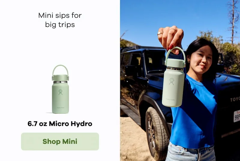Mini sips for big trips. 6.7 oz Micro Hydro. | Shop Mini