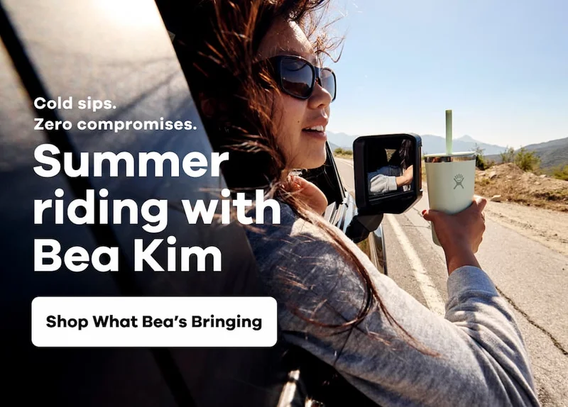 Cold sips. Zero compromises. Summer riding with Bea Kim. | Shop What Bea's Bringing
