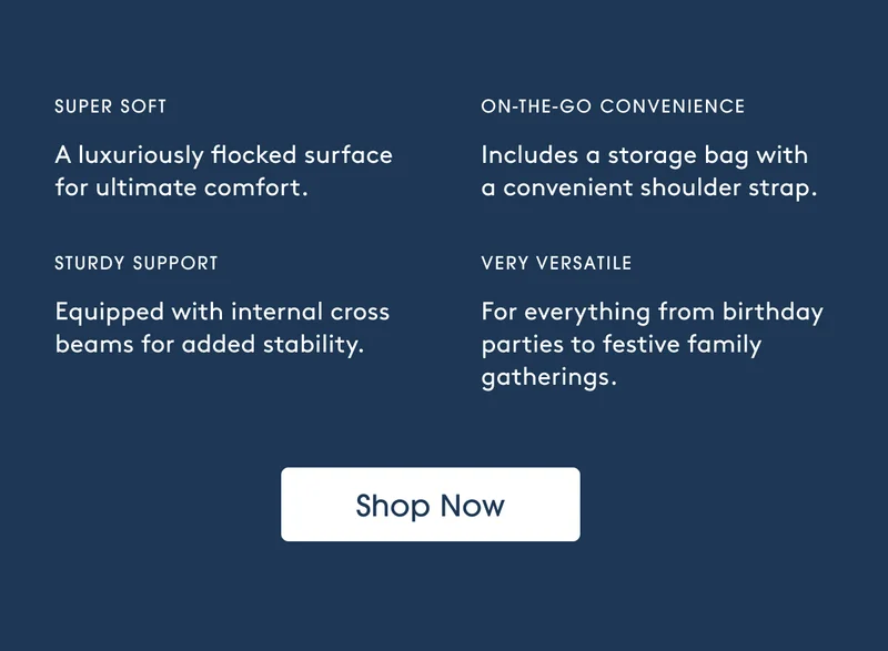 Super soft, On-the-go convenience, Sturdy support, Very versatile - Shop Now!