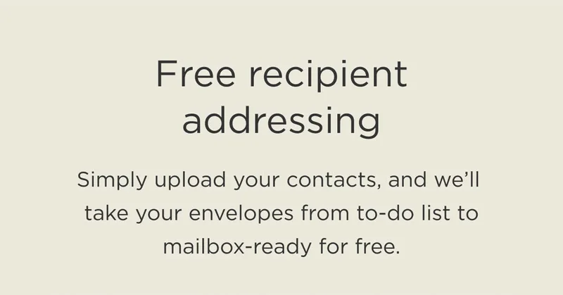 Free Recipient Addressing