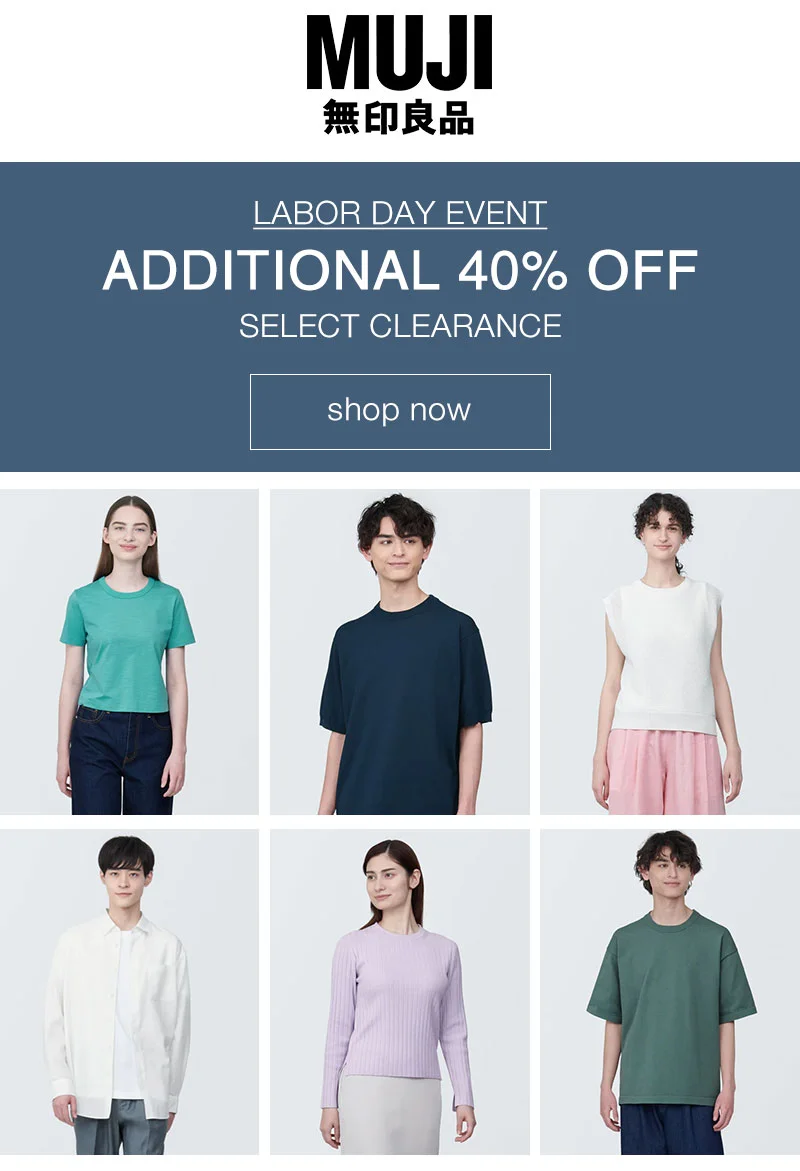 Shop Additional 40% Off for Labor Day Event