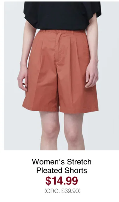 Shop Women's Stretch Pleated Shorts