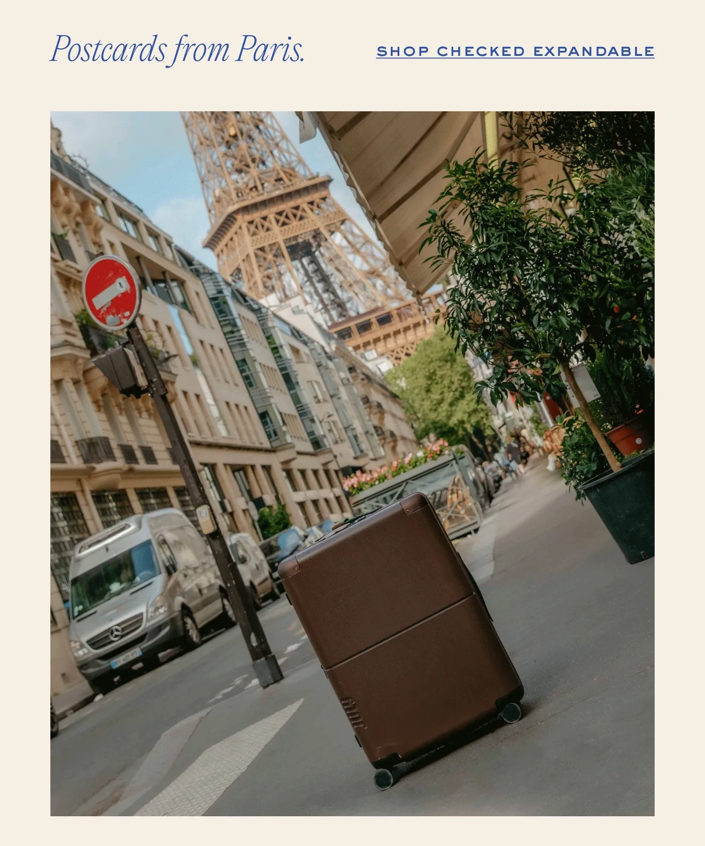 Postcards from Paris. shop checked expandable