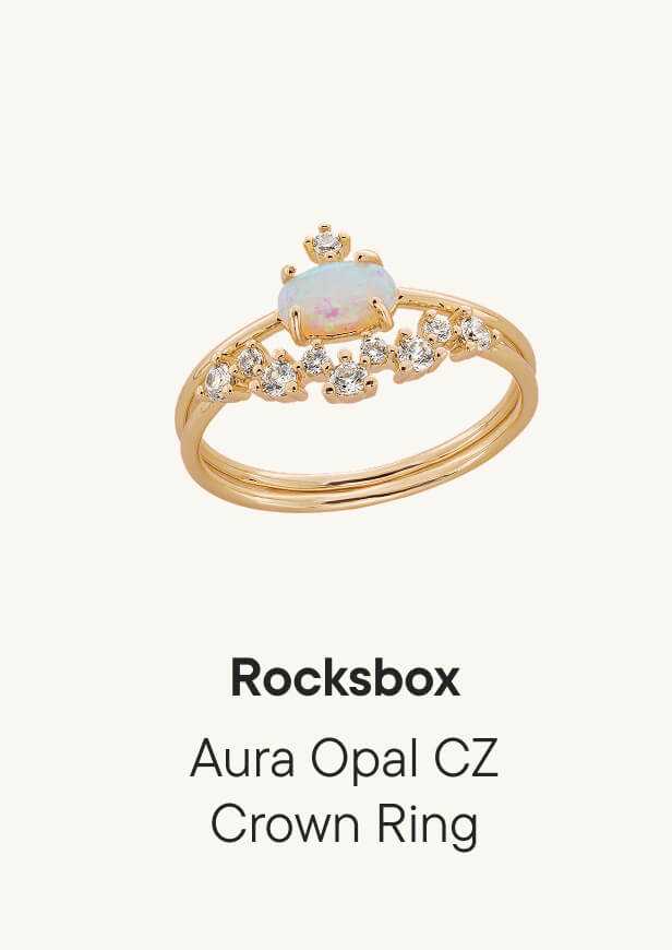 Aura Opal CZ Crown Ring