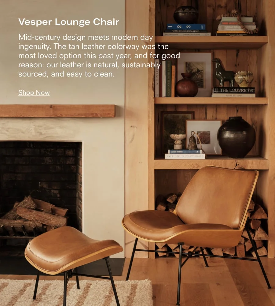 Vesper Leather & Wood Lounge Chair